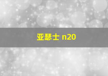 亚瑟士 n20